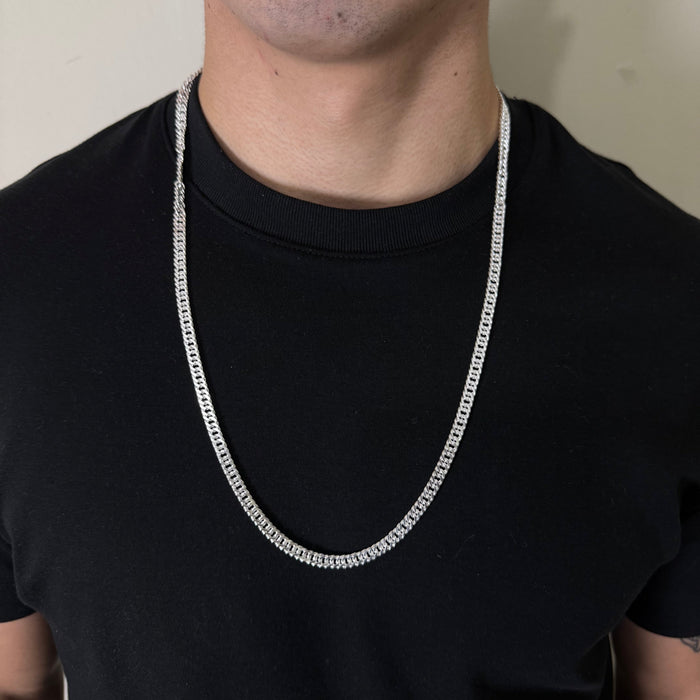 Cadena Triple Grumet 6mm – Silver Ice 03