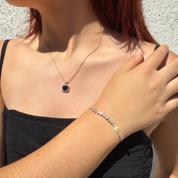 Cadena Cielo Azul - Oro Goldfilled Rosa – Silver Ice 03