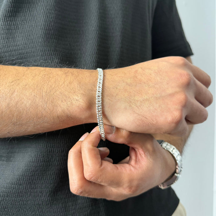 Pulsera Triple Grumet - 5,5 mm – Silver Ice 02