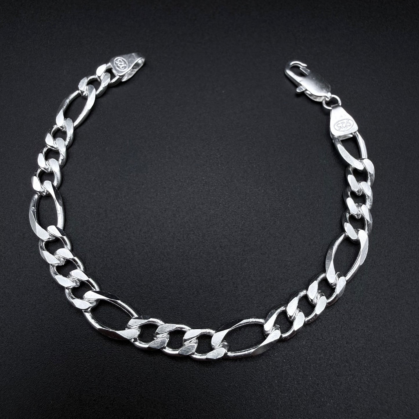 Pulsera Fígaro Plata 925 - 8mm – Silver Ice 04