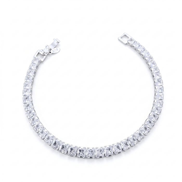 Pulsera Tennis con Circones 5mm – Silver Ice 01