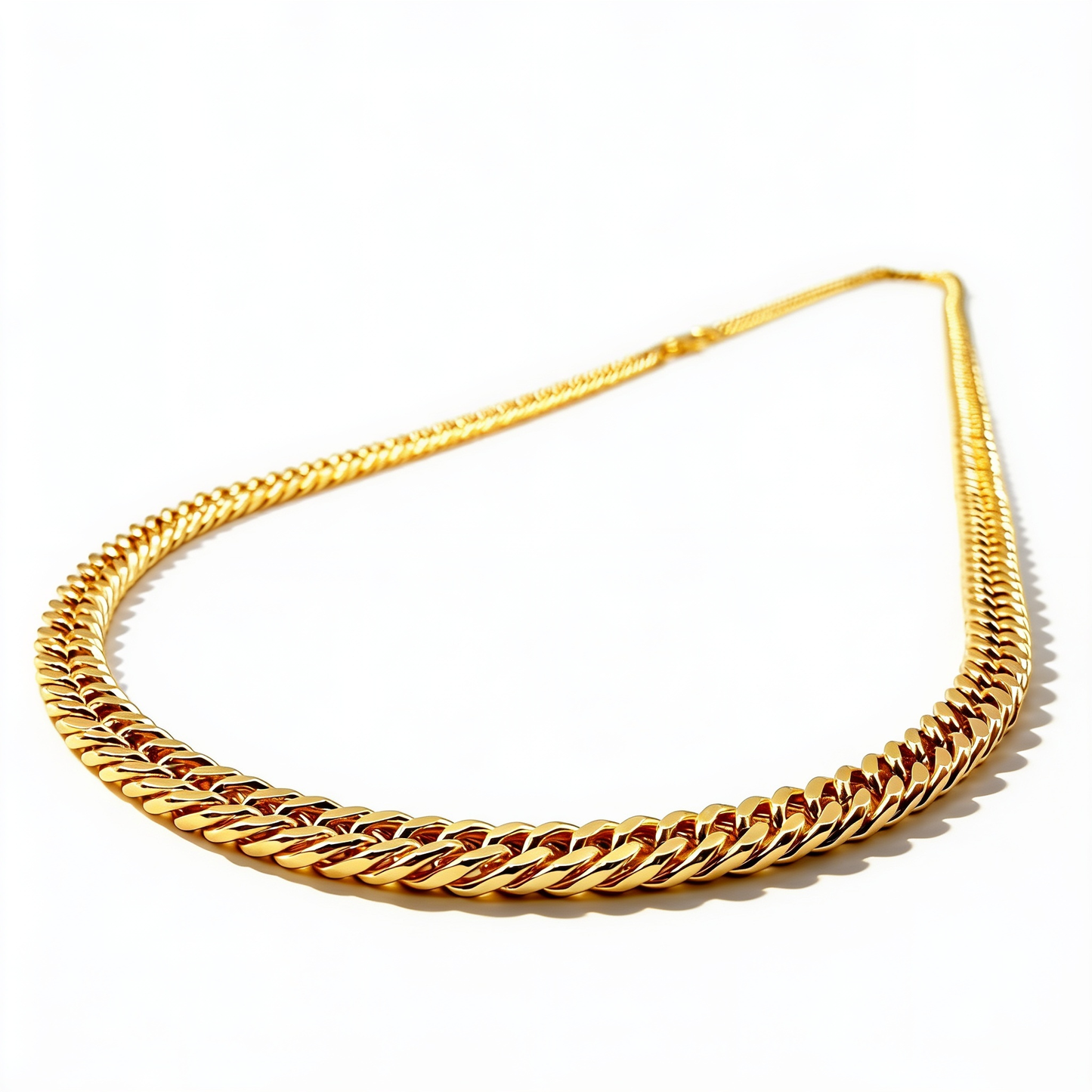 Cadena Miami Cubana Oro Goldfilled- 4mm