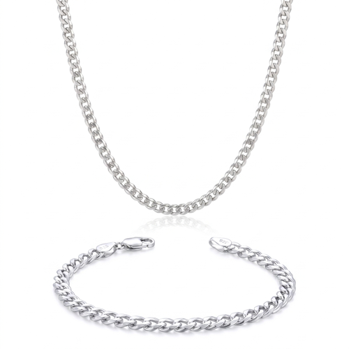 Conjunto Grumet Plata 925 (cadena + pulsera)