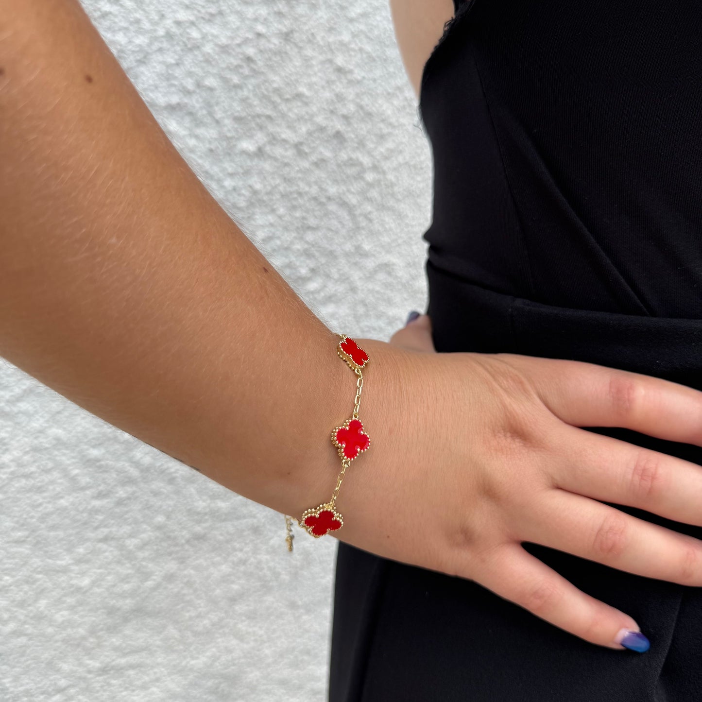 Pulsera Van Cleef Roja Dual Oro – Silver Ice 04