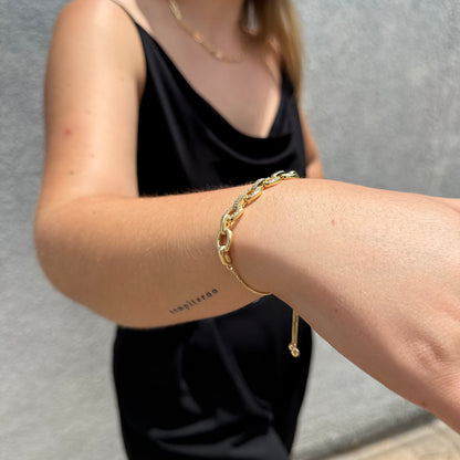 Pulsera Eslabones Oro – Silver Ice 02