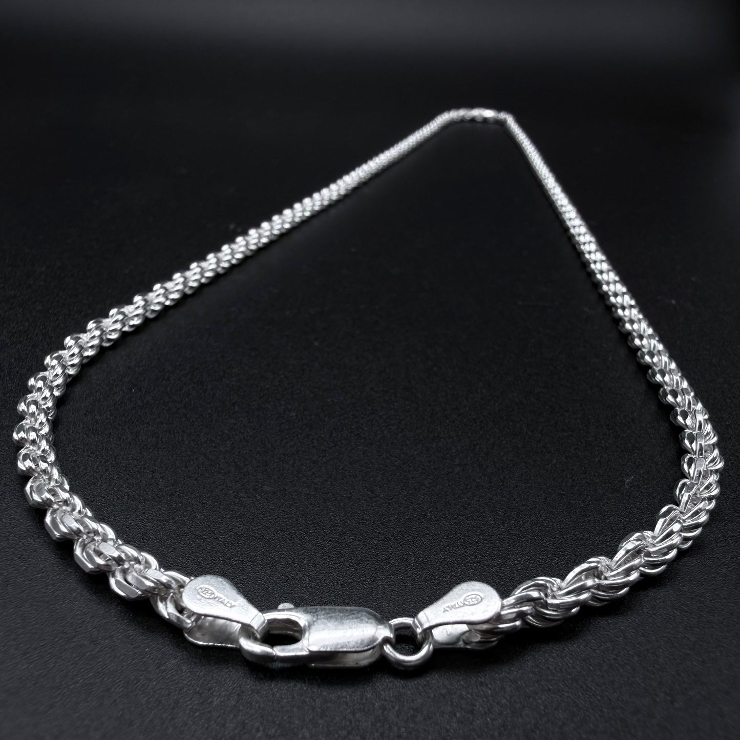 Cadena Turbillón 4mm - Plata 925 Italy – Silver Ice 02