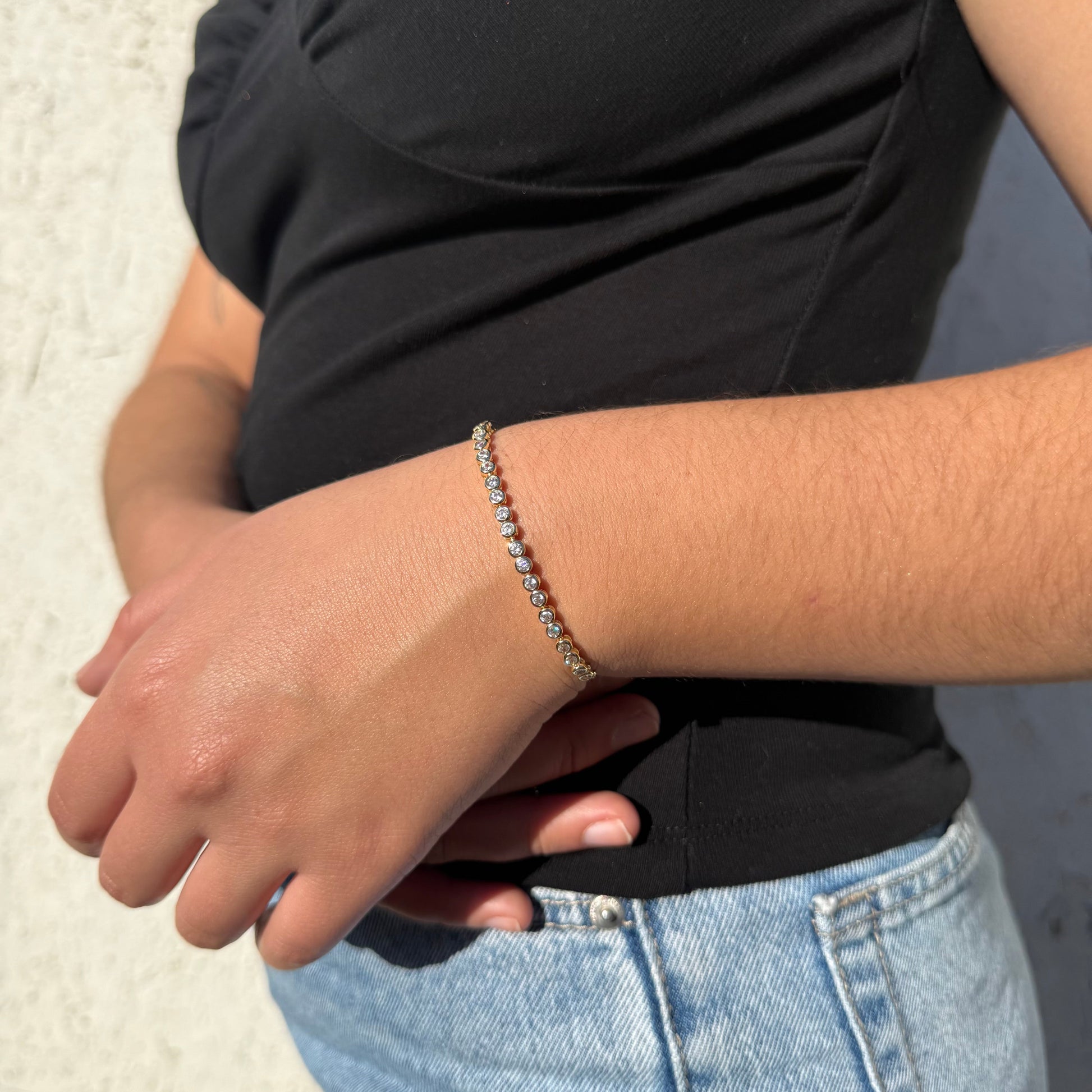 Pulsera Tennis Oro – Silver Ice 02