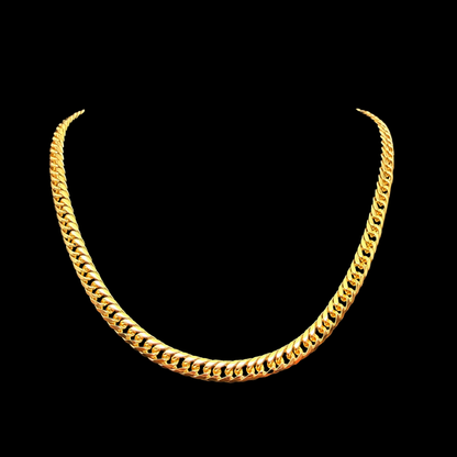 Cadena Doble Cubana Oro – 6 mm – Silver Ice 01