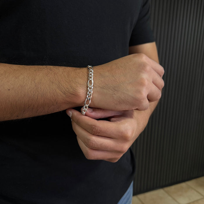 Pulsera Fígaro Plata 925 - 8mm – Silver Ice 02