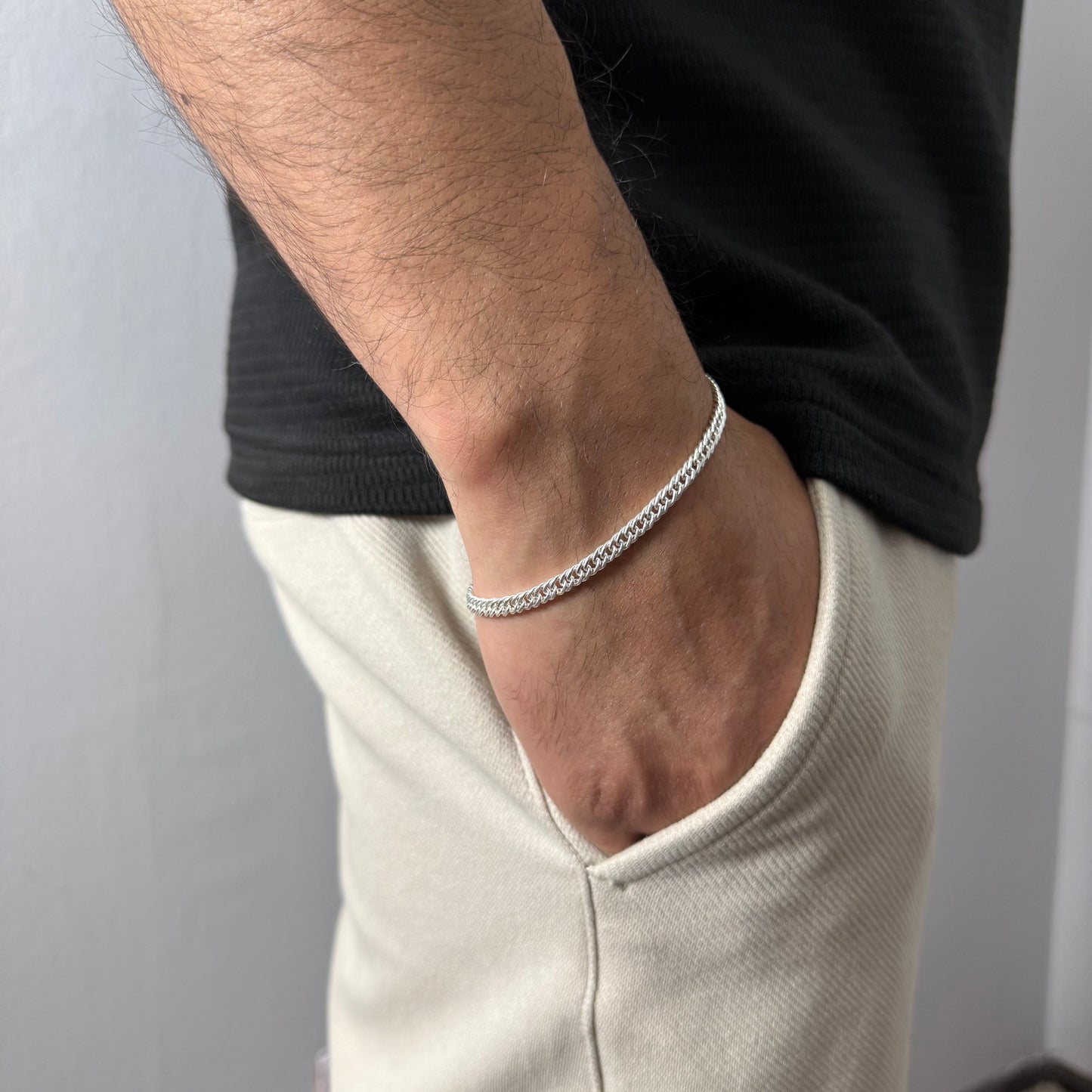 Pulsera Triple Grumet - 4mm – Silver Ice 03