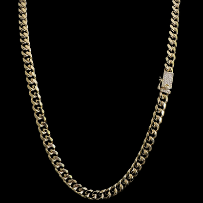 Cadena Cubana Oro – 8 mm – Silver Ice 06