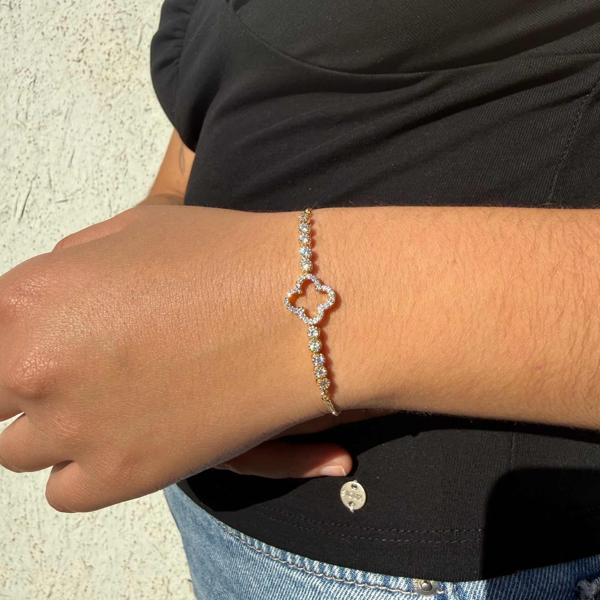Pulsera Clover Chic Oro Goldfilled – Silver Ice 02