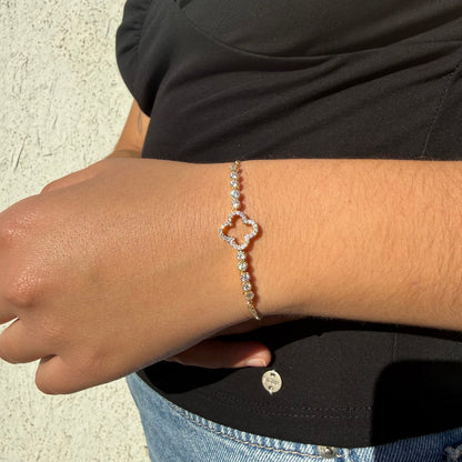 Pulsera Clover Chic Oro Goldfilled – Silver Ice 02