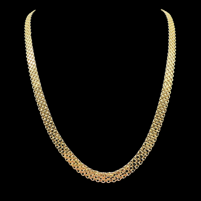Cadena Tejido Chino Oro – 7,5 mm – Silver Ice 01