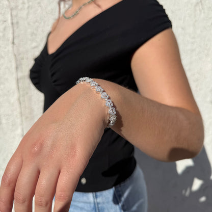 Pulsera Corazones de Luz Plata 925 – Silver Ice 02