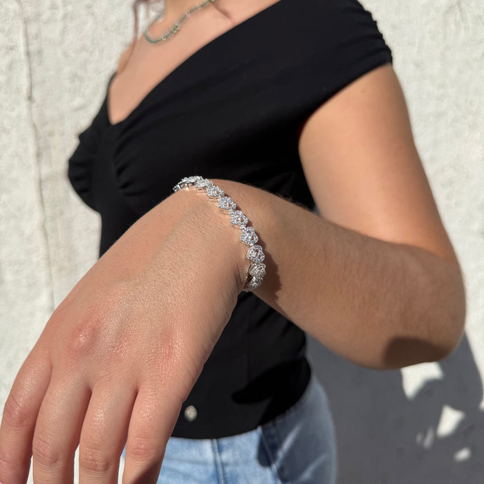 Pulsera Corazones de Luz Plata 925 – Silver Ice 02