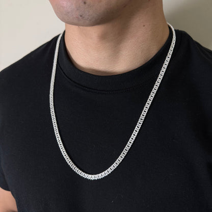 Cadena Triple Grumet 4mm – Silver Ice 04
