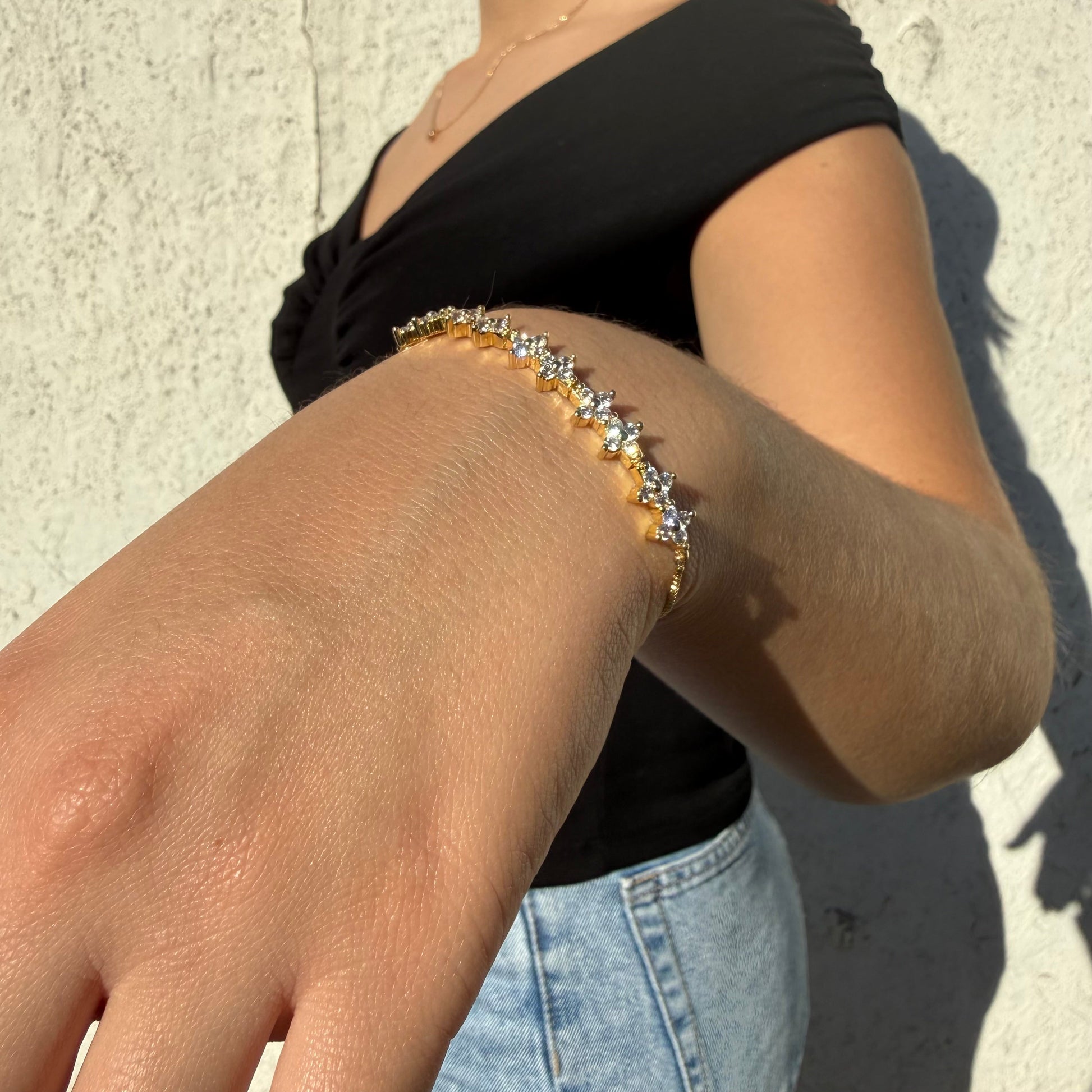 Pulsera Jardín Dorado Oro Goldfilled – Silver Ice 04