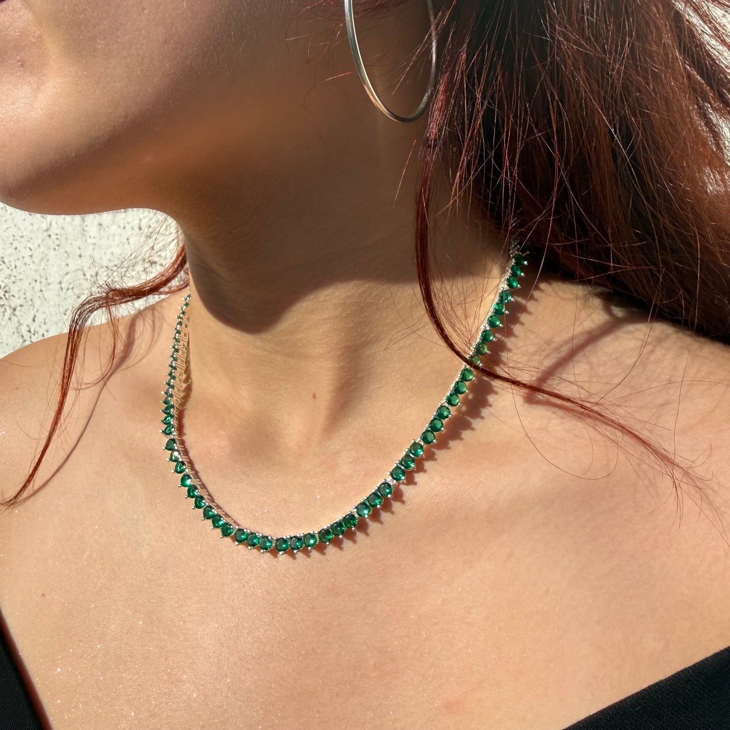 Collar Gotas de Luz Circones Verdes Plata 925 – Silver Ice 02