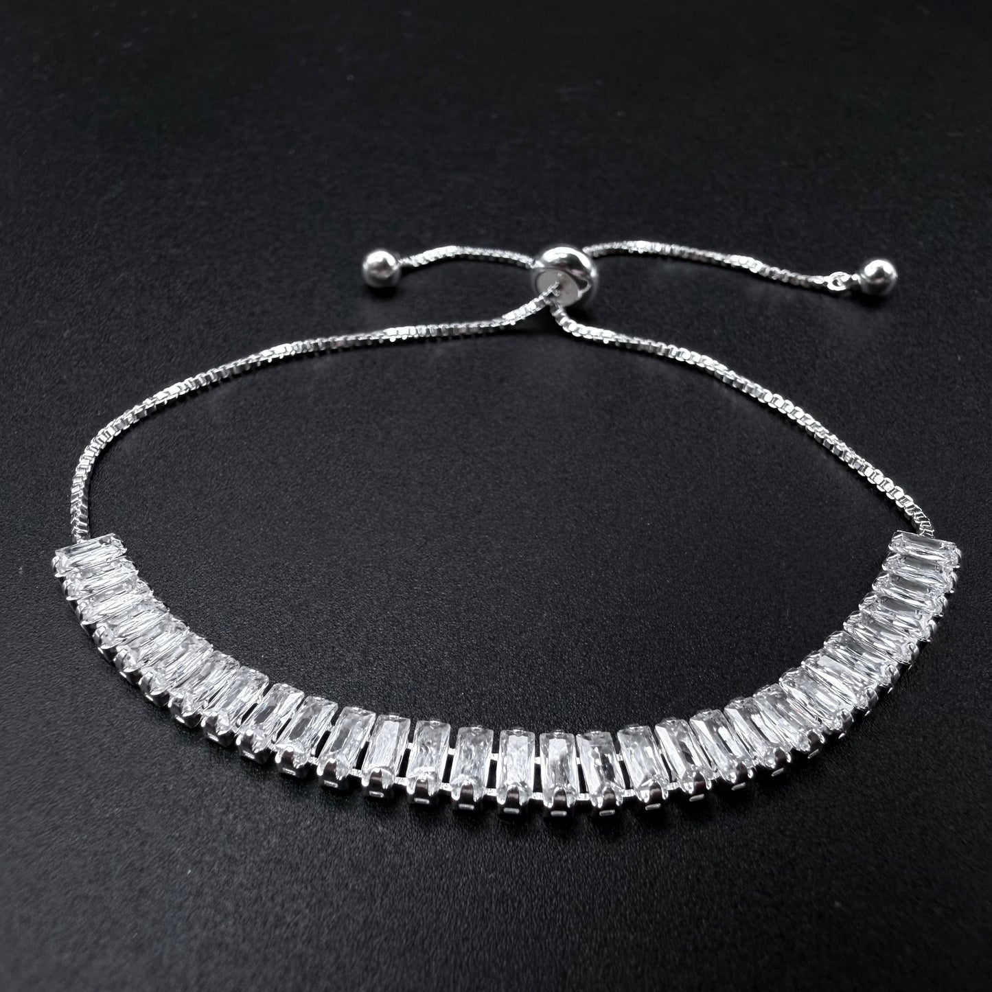Pulsera Tennis Ajustable 5mm – Silver Ice 03