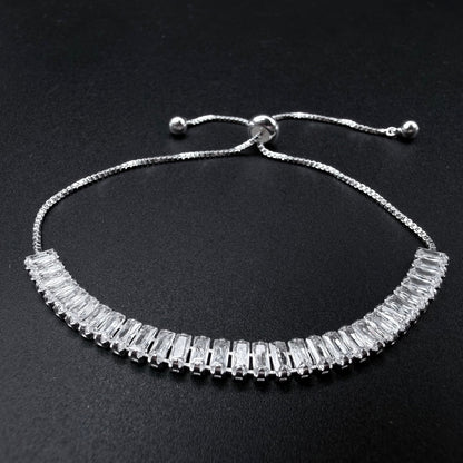 Pulsera Tennis Ajustable 5mm – Silver Ice 03