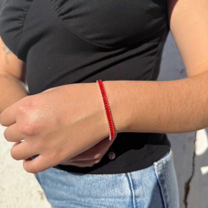 Pulsera Tennis Orange Plata 925 - 4mm – Silver Ice 02