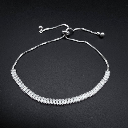 Pulsera Tennis Ajustable 3,5mm – Silver Ice 04