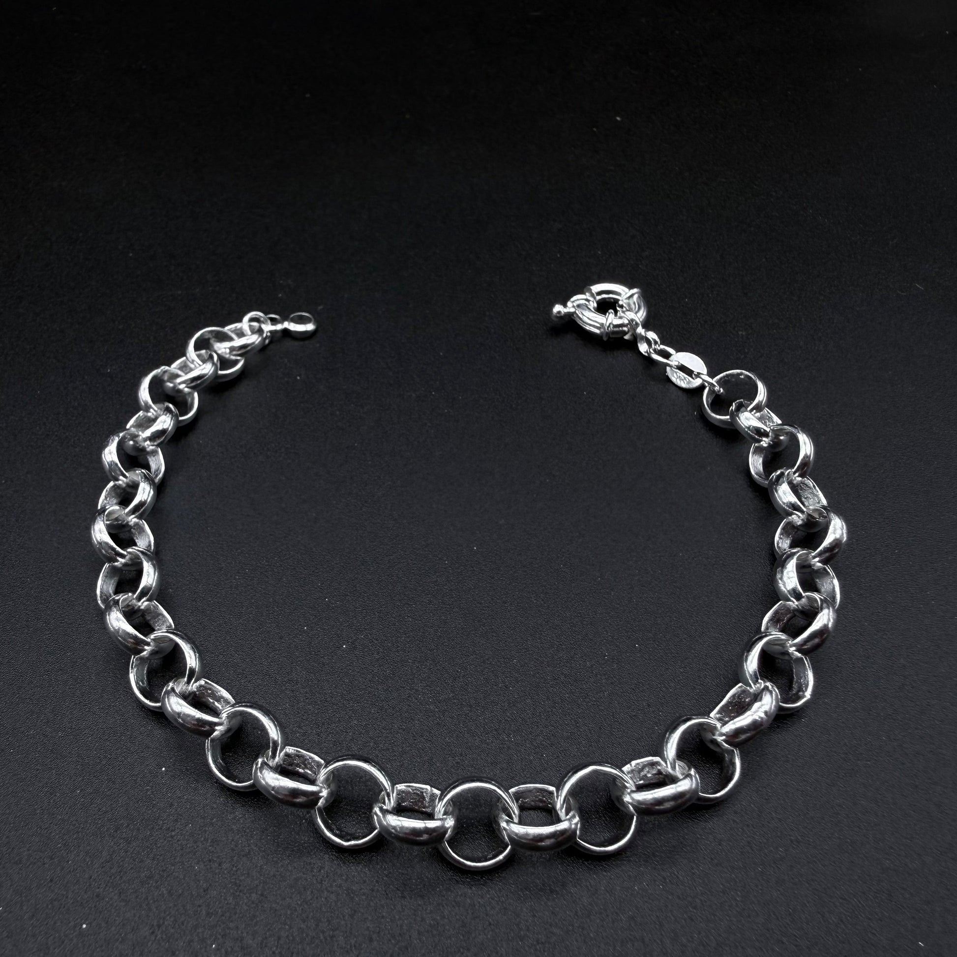 Pulsera Rolo 9mm – Silver Ice 04