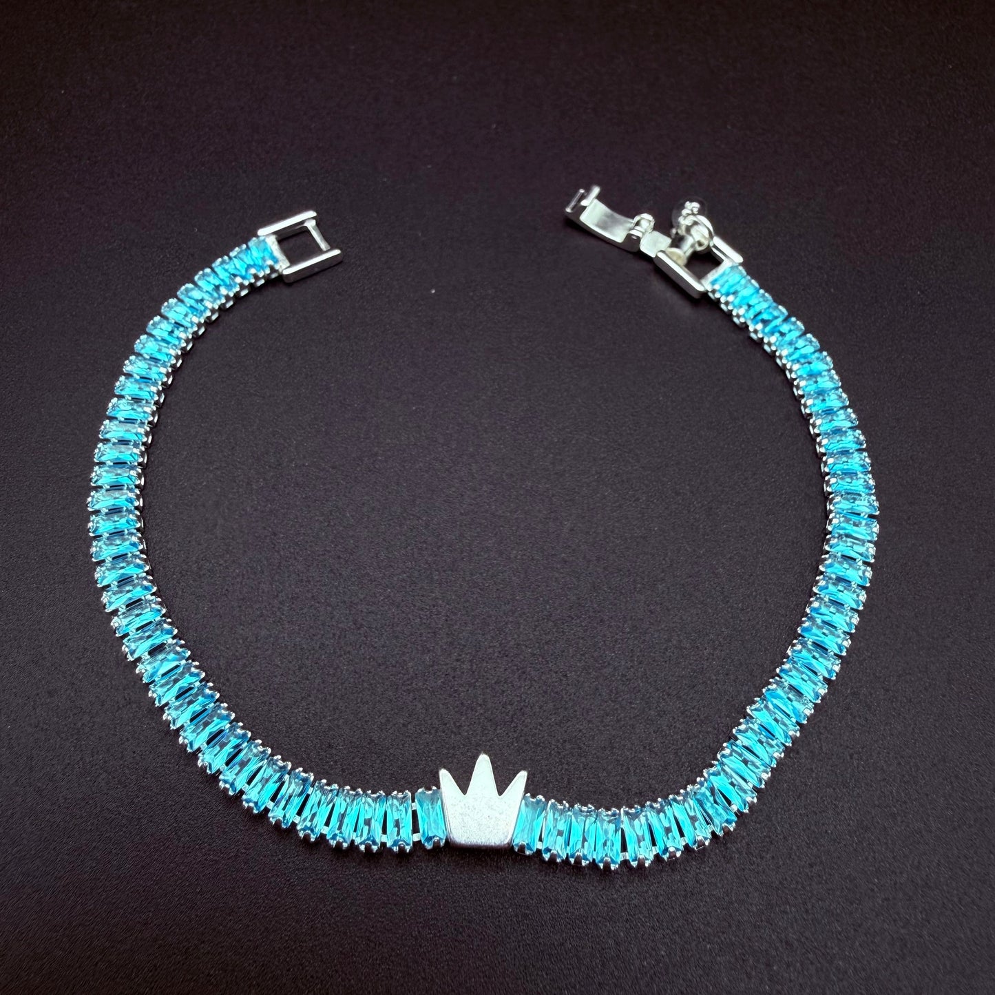 Pulsera Tennis Corona Celeste 4mm – Silver Ice 06