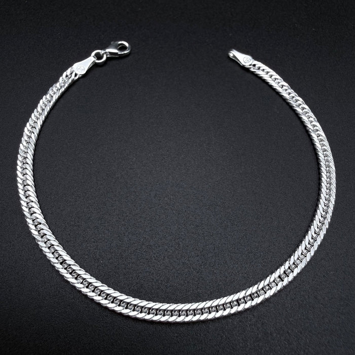 Pulsera Triple Cubana 4mm - Plata 925 Italy – Silver Ice 02