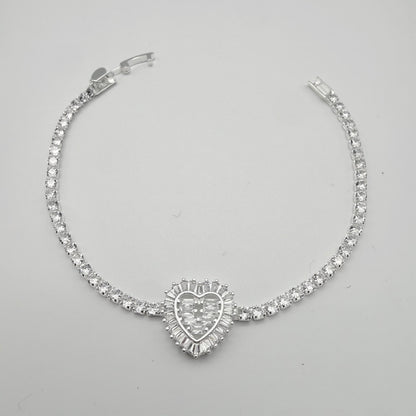 Pulsera Love Crown Tennis Plata 925 – Silver Ice 03