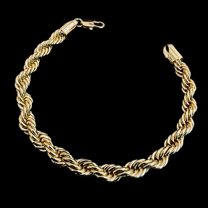 Pulsera Turbillón Oro – 6 mm – Silver Ice 01