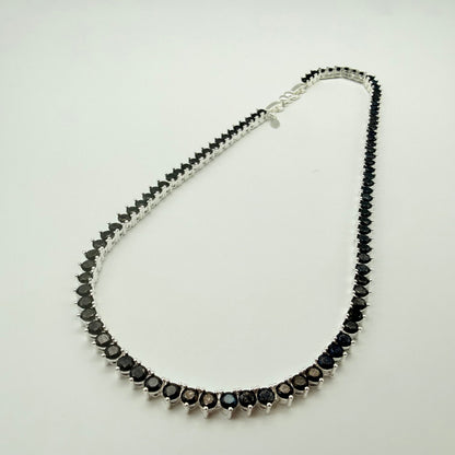 Collar Gotas de Luz Circones Negros Plata 925 – Silver Ice 02