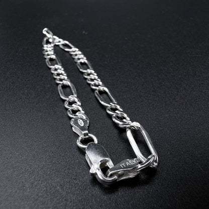 Pulsera Fígaro 5mm Inflada - Plata 925 Italy – Silver Ice 02