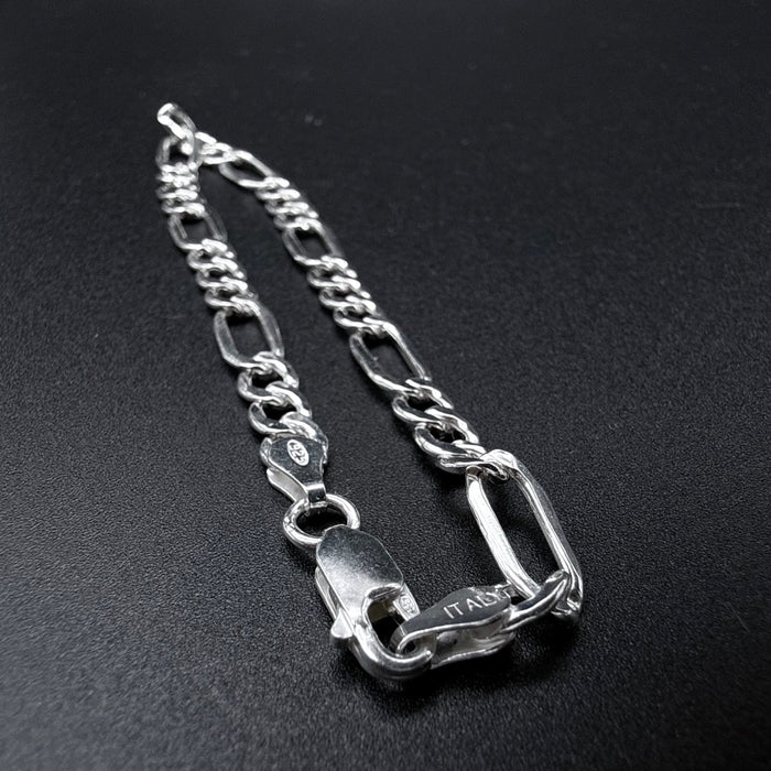 Pulsera Fígaro 5mm Inflada - Plata 925 Italy – Silver Ice 02