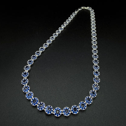 Collar Glam Circones Azules Plata 925 – Silver Ice 07