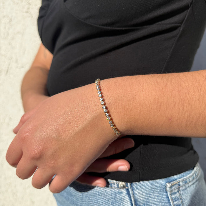 Pulsera Tennis Oro – Silver Ice 03