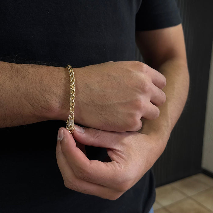 Pulsera Soga Oro – 5 mm – Silver Ice 03