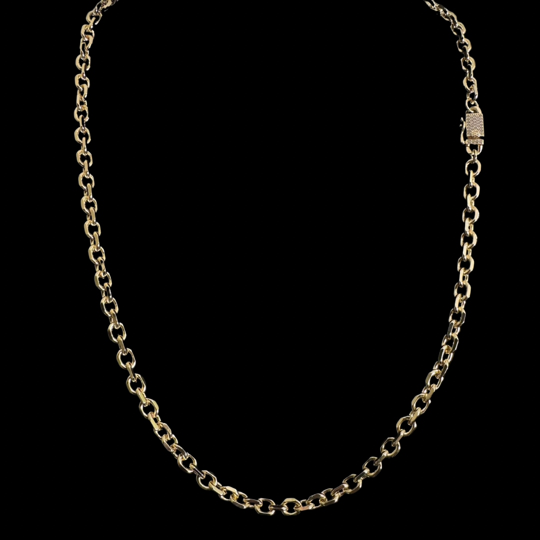 Cadena Rolo Limada Oro – 6mm – Silver Ice 03