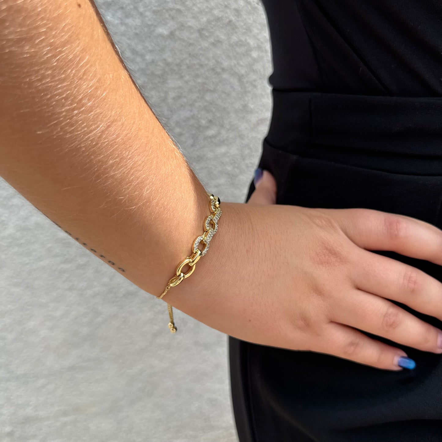 Pulsera Eslabones Oro – Silver Ice 05