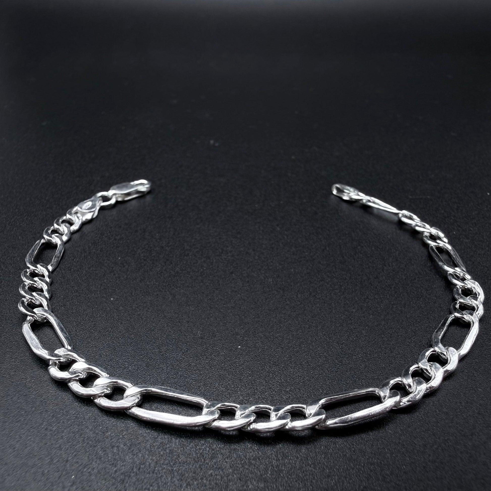 Pulsera Fígaro 5mm Inflada - Plata 925 Italy – Silver Ice 03