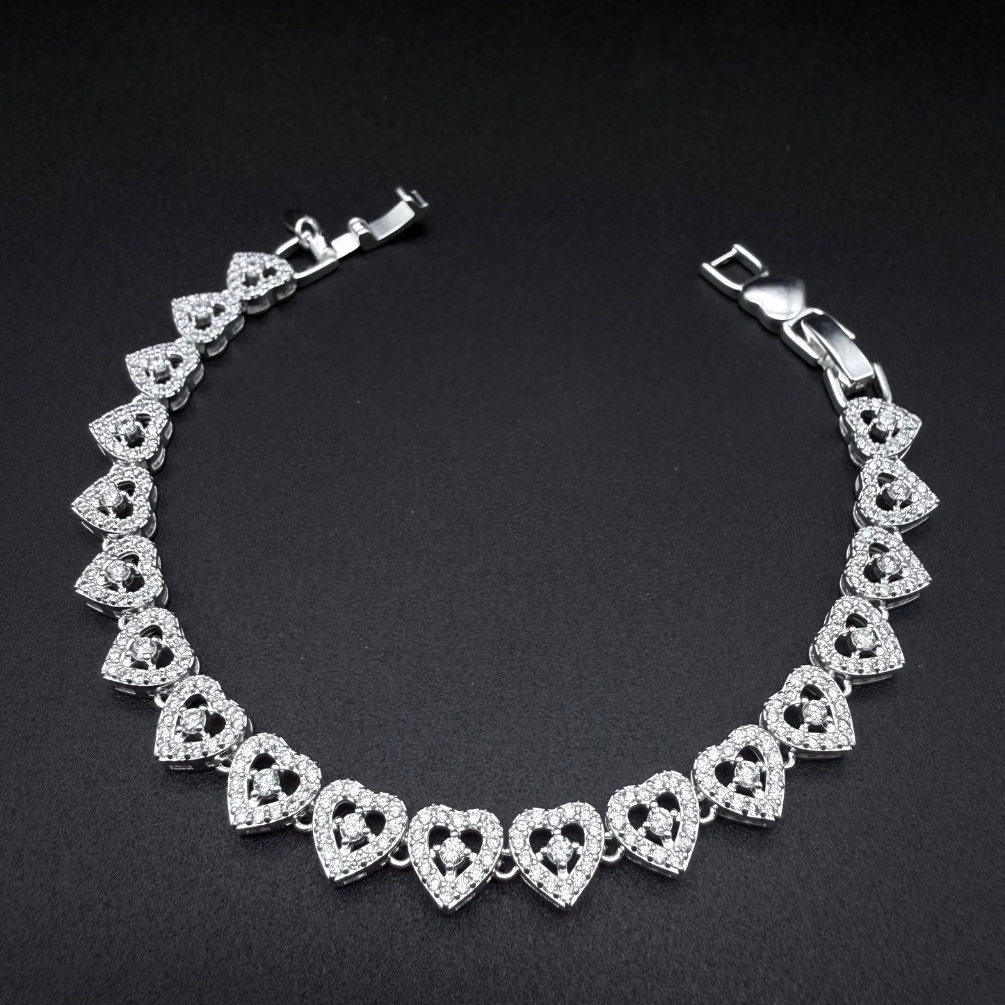 Pulsera Corazones de Luz Plata 925 – Silver Ice 01