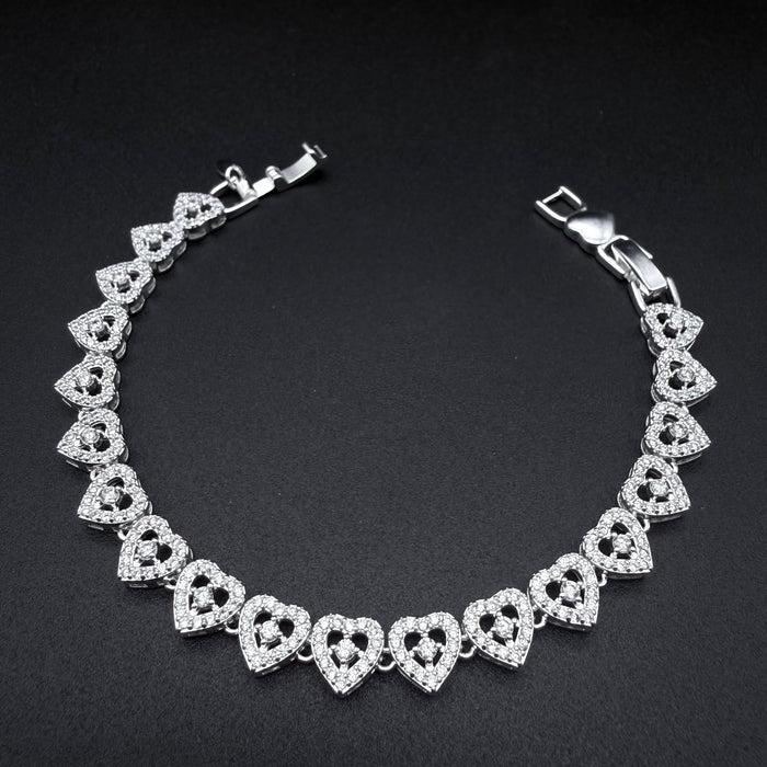 Pulsera Corazones de Luz Plata 925 – Silver Ice 01