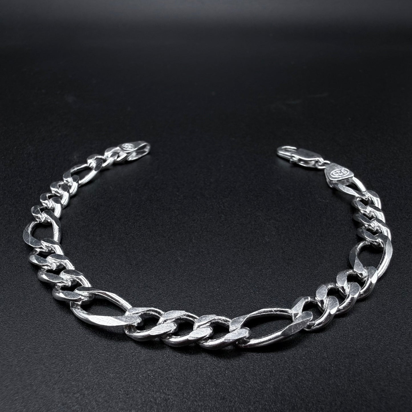 Pulsera Fígaro Plata 925 - 8mm – Silver Ice 01
