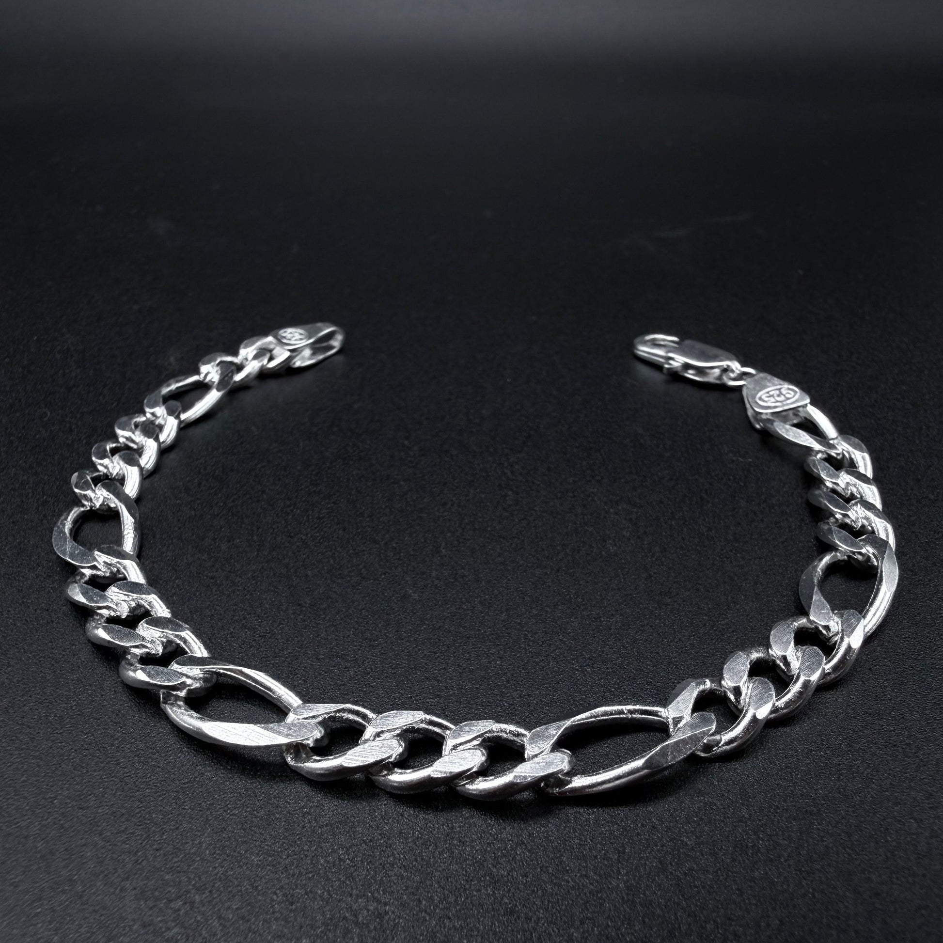 Pulsera Fígaro Plata 925 - 8mm – Silver Ice 01