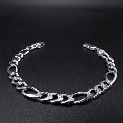 Pulsera Fígaro Plata 925 - 8mm – Silver Ice 01