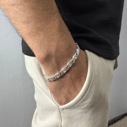 Pulsera Caracol - 7mm – Silver Ice 03