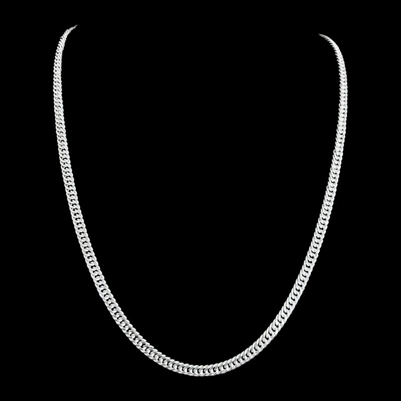 Cadena Triple Grumet 4mm – Silver Ice 01