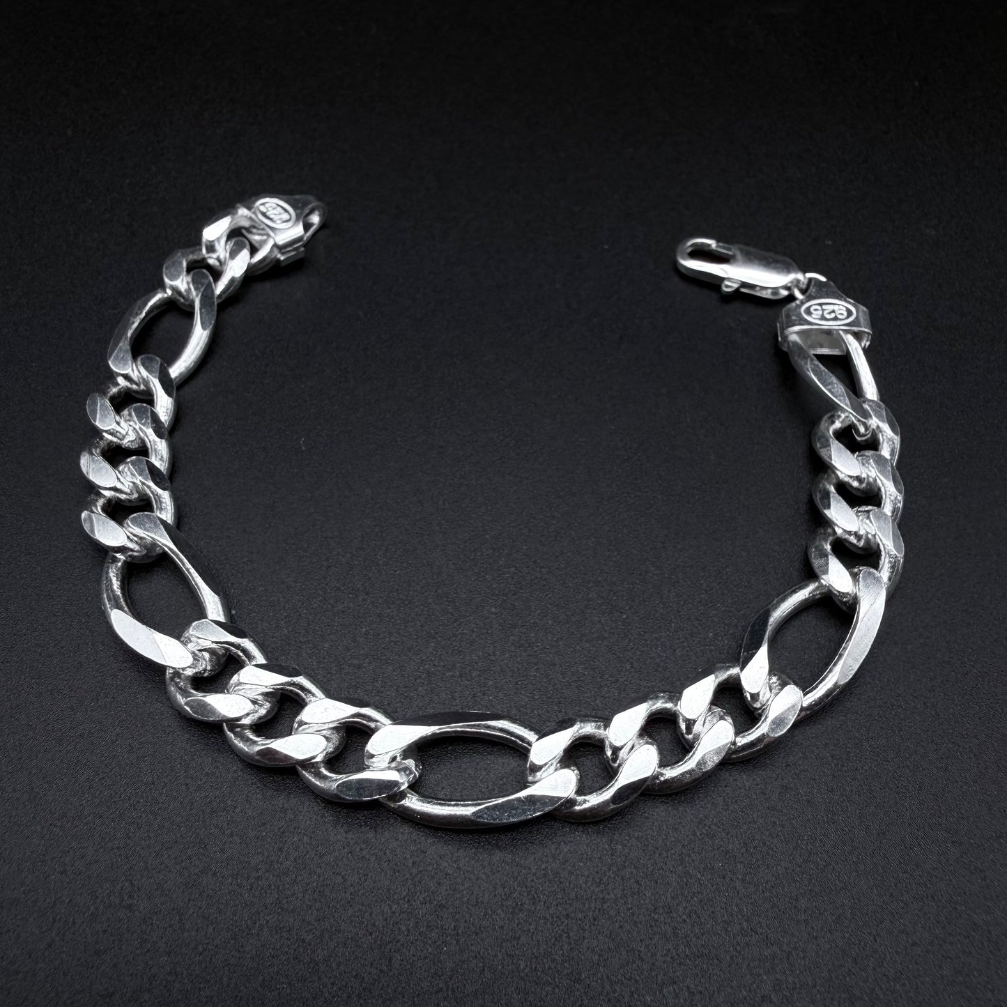Pulsera Fígaro Plata 925 - 10 mm – Silver Ice 01