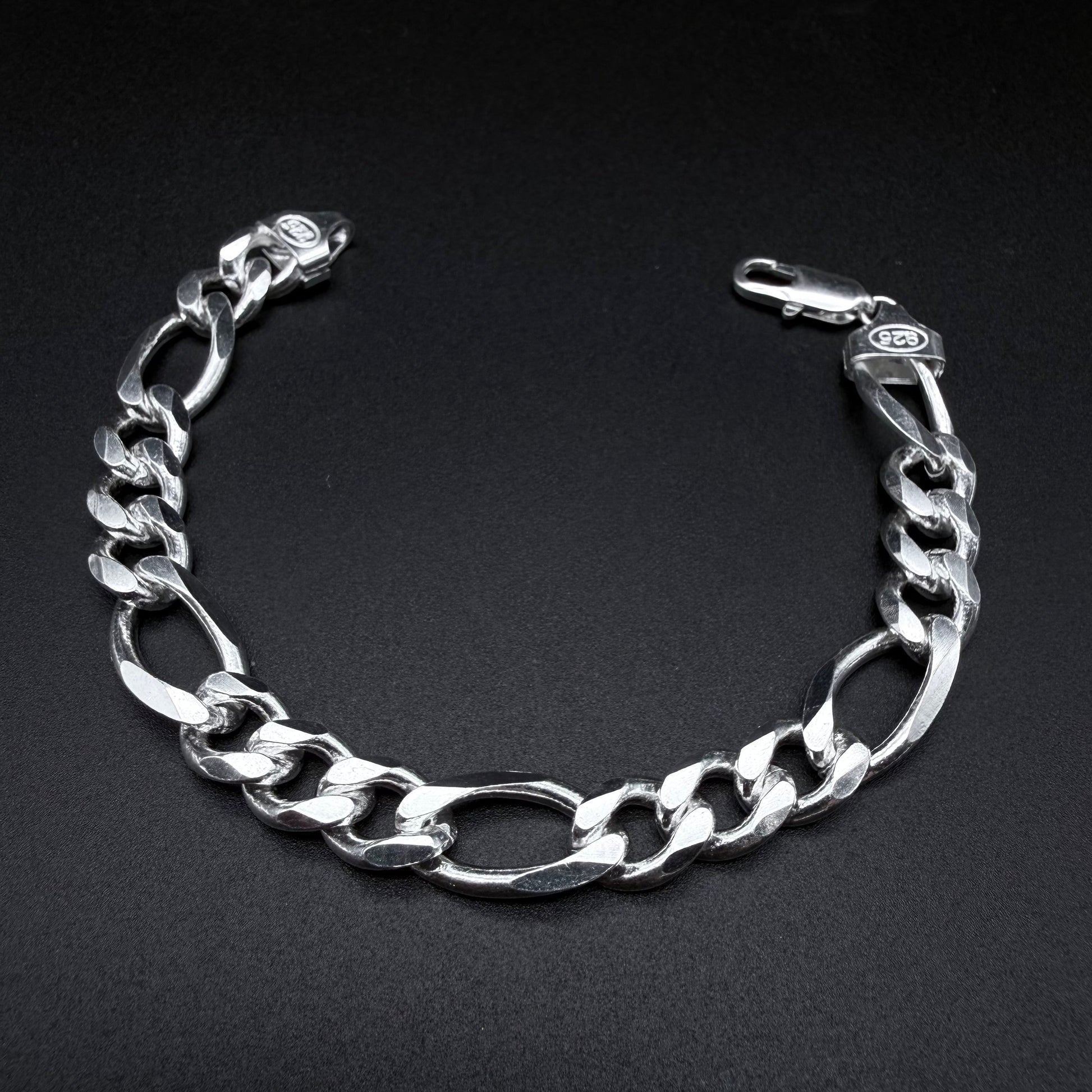 Pulsera Fígaro Plata 925 - 10 mm – Silver Ice 01